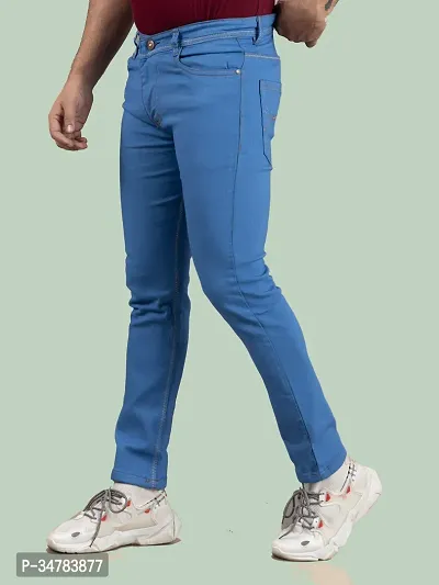 Stylish Denim Mid-Rise Jeans For Men-thumb0