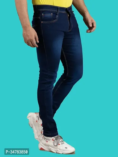 Stylish Denim Mid-Rise Jeans For Men-thumb0