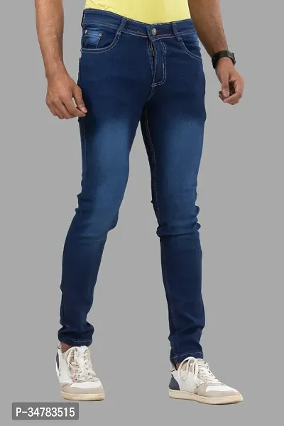 Stylish Denim Mid-Rise Jeans For Men-thumb3