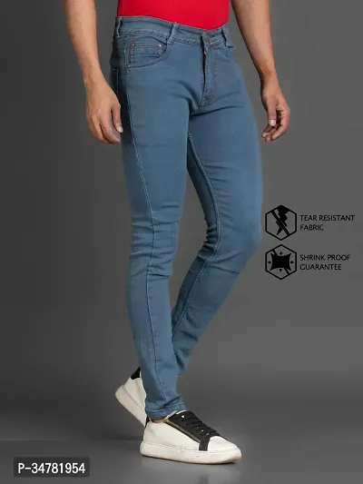 Stylish Denim Mid-Rise Jeans For Men-thumb3