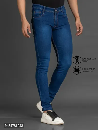 Stylish Denim Mid-Rise Jeans For Men-thumb3