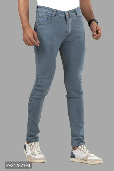 Stylish Denim Mid-Rise Jeans For Men-thumb3