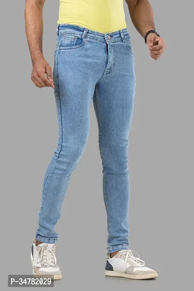 Stylish Denim Mid-Rise Jeans For Men-thumb3