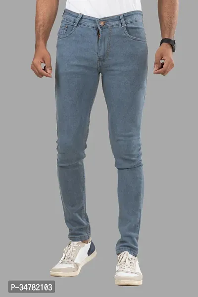 Stylish Denim Mid-Rise Jeans For Men-thumb0