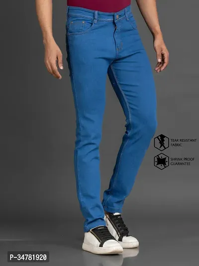 Stylish Denim Mid-Rise Jeans For Men-thumb3