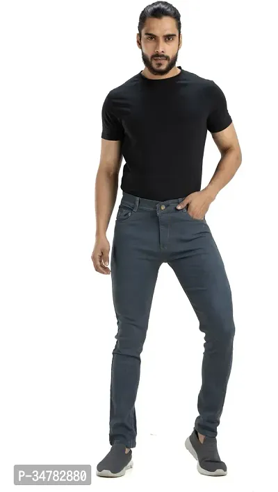 Stylish Denim Mid-Rise Jeans For Men-thumb5