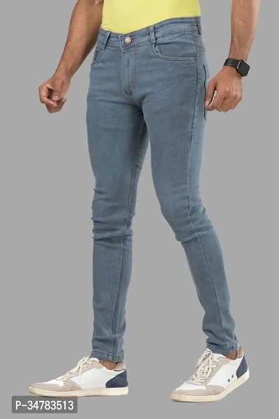 Stylish Denim Mid-Rise Jeans For Men