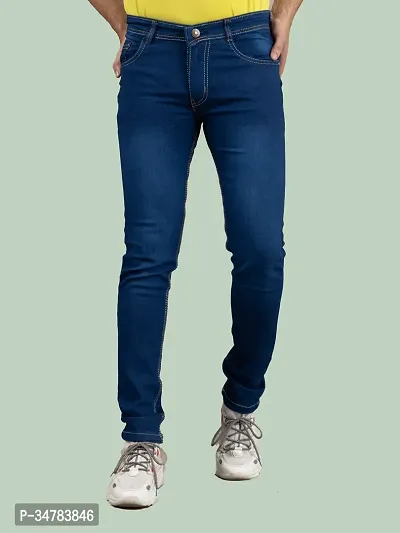 Stylish Denim Mid-Rise Jeans For Men-thumb2