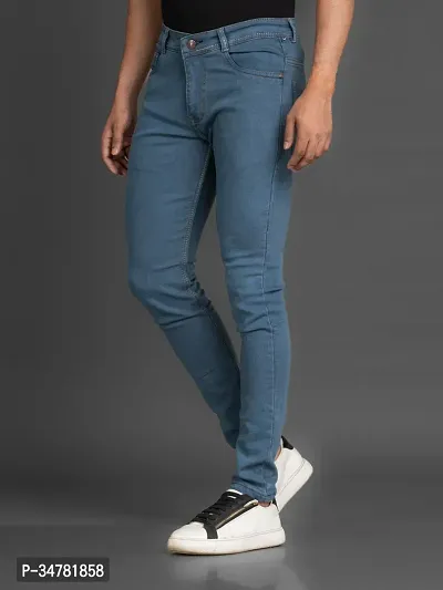 Stylish Denim Mid-Rise Jeans For Men-thumb5