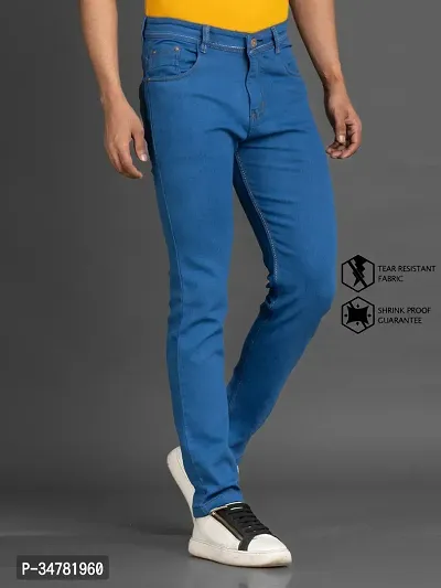 Stylish Denim Mid-Rise Jeans For Men-thumb3