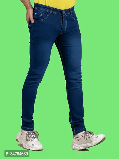 Stylish Denim Mid-Rise Jeans For Men-thumb3