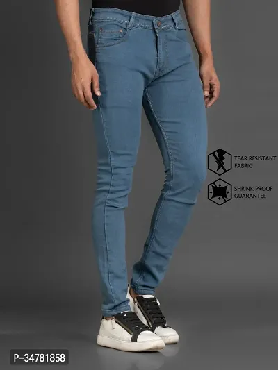 Stylish Denim Mid-Rise Jeans For Men-thumb3