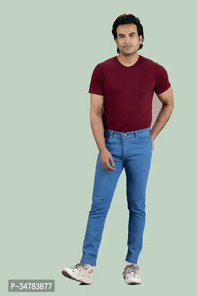 Stylish Denim Mid-Rise Jeans For Men-thumb5