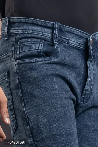 Stylish Denim Mid-Rise Jeans For Men-thumb4