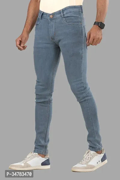 Stylish Denim Mid-Rise Jeans For Men