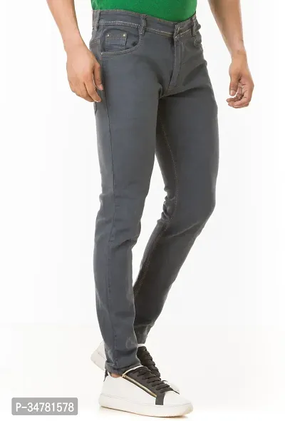 Stylish Denim Mid-Rise Jeans For Men-thumb3