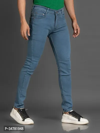 Stylish Denim Mid-Rise Jeans For Men-thumb3