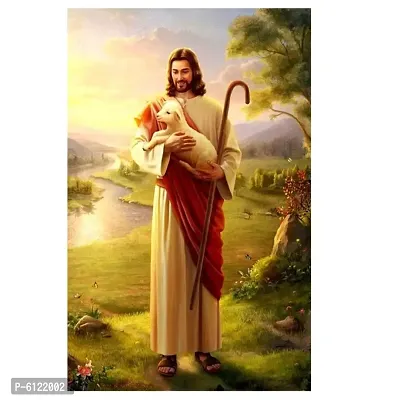 Jesus with Goat Wall Sticker Christian Religion Jesus Christ for Room House-thumb0