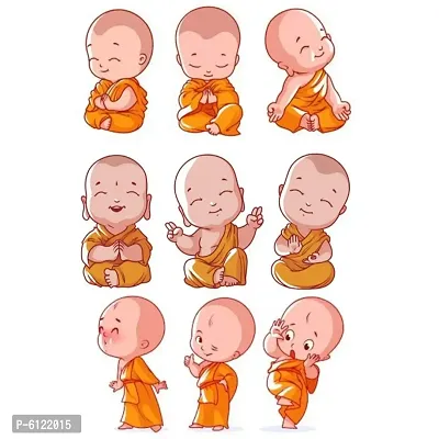 Buddha Design Kids Monk Wall Sticker for Kids Room and Living Room