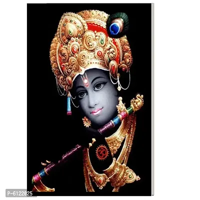 Lord Krishna Playing Flute Wall Sticker for Temple Room Office-thumb0