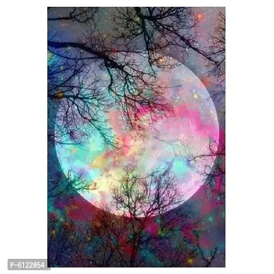 Glow in Galaxy of with Moon Radium Night Wall Sticker for Living Room