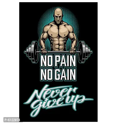 No Pain No gain Wall Sticker Motivational Inspiring Quote Poster for Bed Room, Living Room,Office