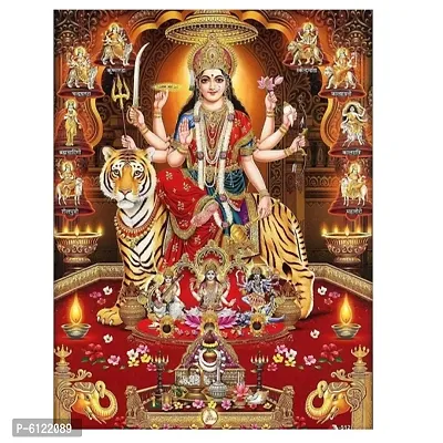 Home Decor Maa Durga Face Art Wall Sticker for Bedroom