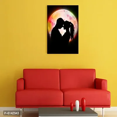 Love Couple Sticker Poster Night Moon Poster Nature Posters