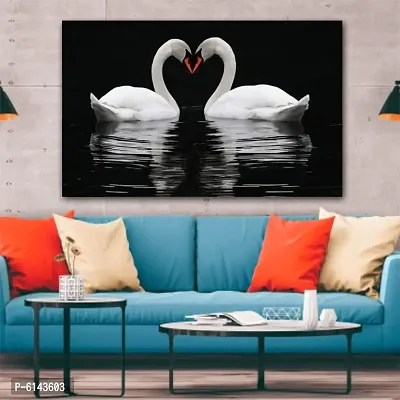 New Best Poster Two Ducks Wall Sticker Animals for Room Living Room Office Home Wall Decor For Living room,Bed Room , Kid Room, Guest Room Etc.(Pack of 1)