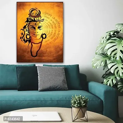 New Best Poster Lord Shiva Gods Om Namah Shivaya Wall Stickers for Living Room, Bedroom, Office. (Pack of 1)-thumb0