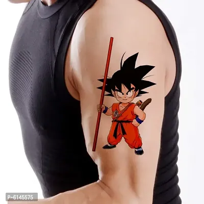 Dragon Ball Z Goku Kid Temporary Body Waterproof Tattoo For Men and Women-thumb0