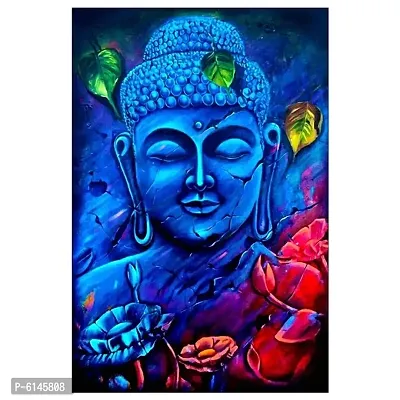 Gautam buddha with 3D Print Wall Stickers Motivational Quotes Home Decor Living Room Office