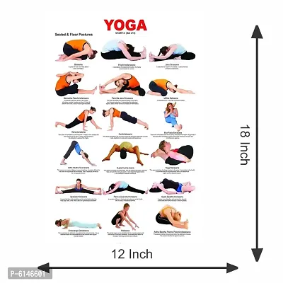 Best Wall Sticker Yoga  Most Important Step Vinayl Poster For Living Room , Bed Room , Kid room , Guest Room etc.Size(12x18).-thumb0