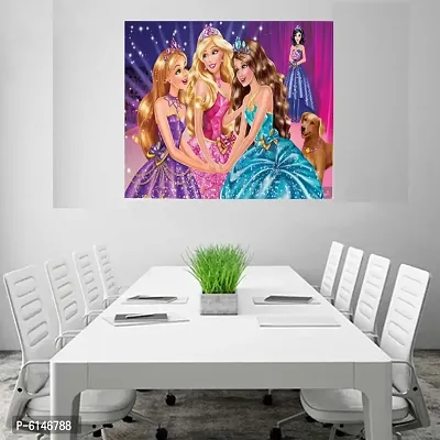 Best Wall Sticker Barbie Dolls Vinayl Poster For Living Room , Bed Room , Kid room , Guest Room etc.Size(12x18).