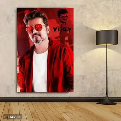 Best Wall Sticker Vijay Vinayl Poster For Living Room , Bed Room , Kid room , Guest Room etc.Size(12x18).