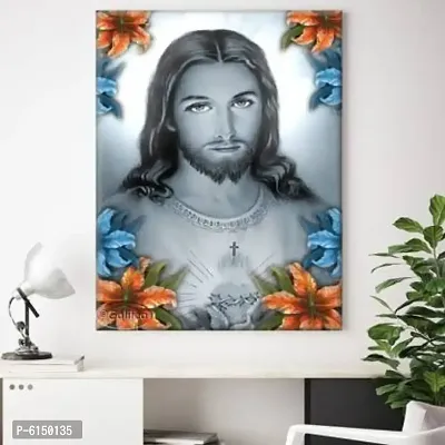 Best Wall Sticker Mother Sprictual Jesus Face Painting New Most Rare Vinayl Poster For Living Room , Bed Room , Kid room , Guest Room etc.Size(12x18).