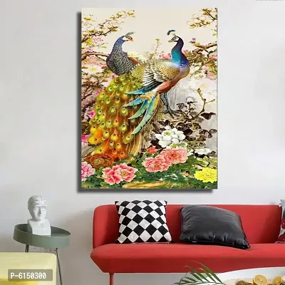 Best Wall Sticker Beautiful Peacock Poster For Living Room , Bed Room , Kid room , Guest Room etc.Size(12x18).