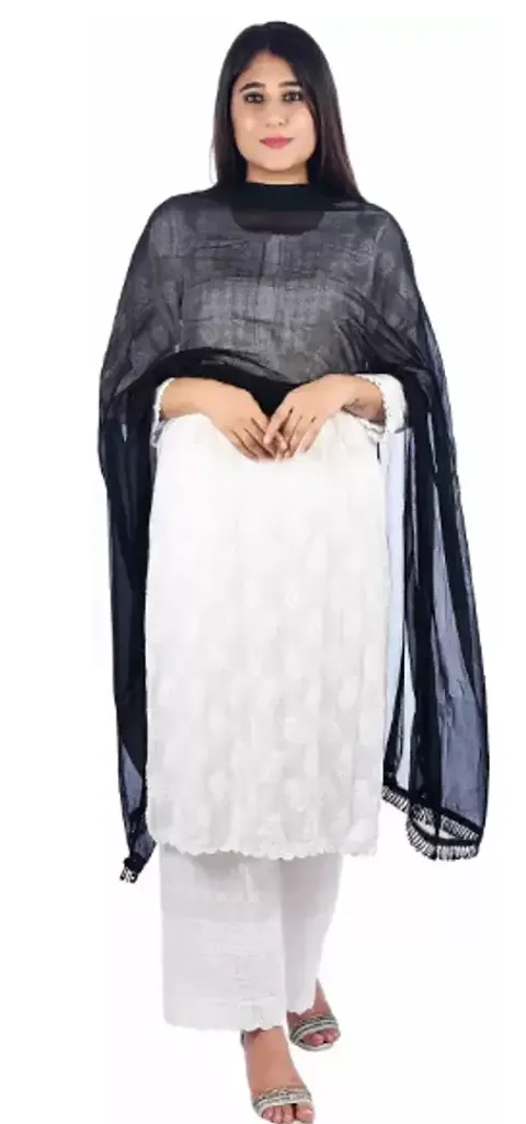 Elite Crepe Solid Dupatta For Women