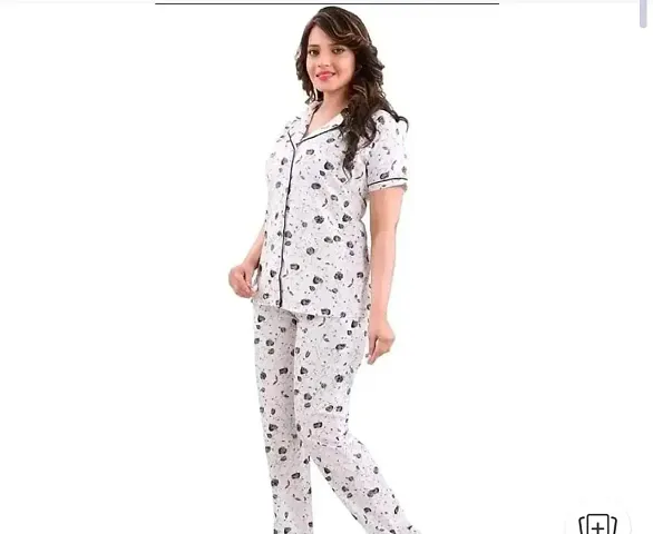 New Arrival! Cotton Printed Nightsuit For Women/Shirt Pajama Set For Women