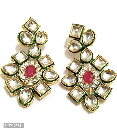 Shimmering Green Alloy Beads Earrings For Women-thumb0