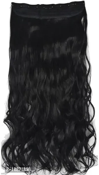 Desinger Black Synthetic Hair Extension-thumb0