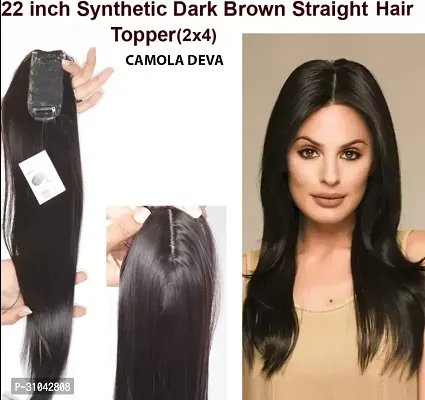 Stylish Brown 18 Inch Synthetic Hair Extension For Women