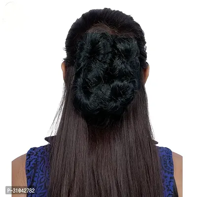 Stylish Black 6 Inch Synthetic Hair Extension For Women-thumb2