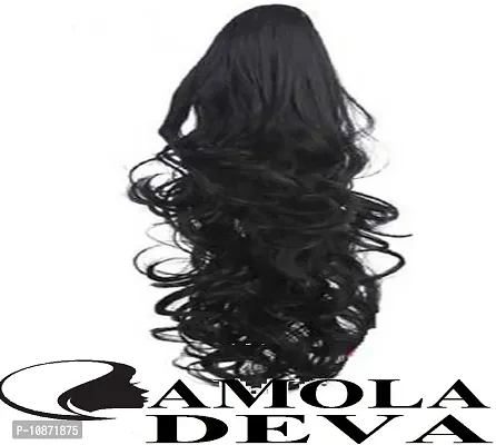 Desinger Black Synthetic Hair Extension-thumb0