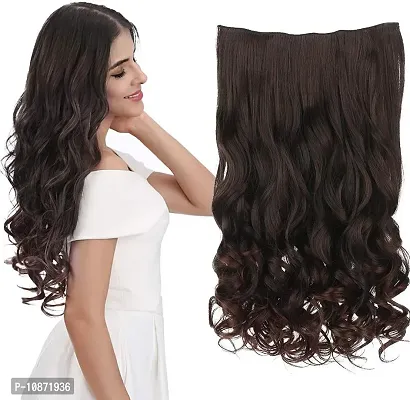 Desinger Brown Acrylic Hair Extension-Pack Of 5