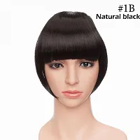 Stylish Black 6 Inch Synthetic Hair Extension For Women-thumb1