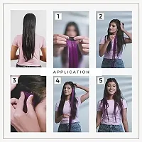 Stylish Purple 22 Inch Synthetic Hair Extension For Women- 4 Pieces-thumb1