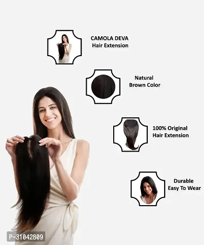 Stylish Black 18 Inch Synthetic Hair Extension For Women-thumb2