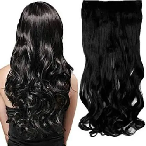 Black and Brown 5 Clip Wavy Hair Extensions and Pony Tails