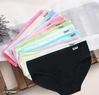 Women Cotton Blend Fit Trendy Hipster Panties Comfy Women Briefs Hipster Panty Multicolour Pack Of 3-thumb0